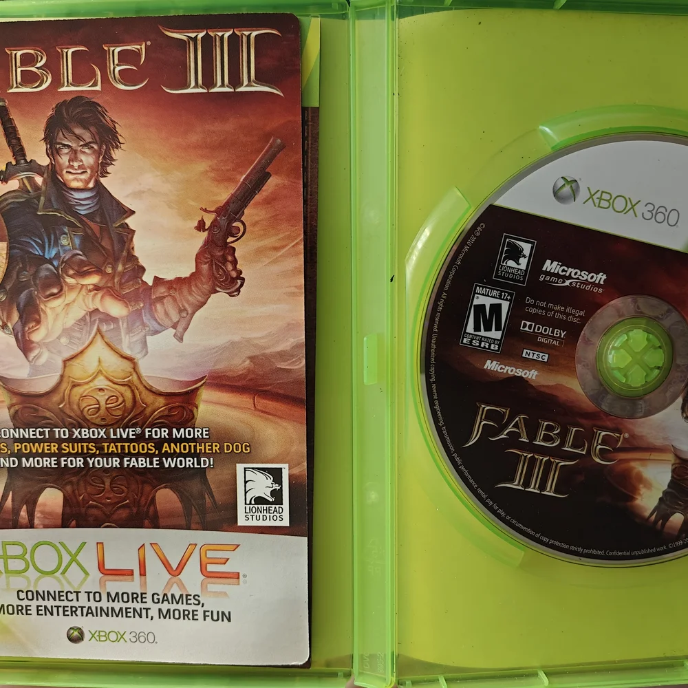 Nintendo Fable II Video Game - Green Case